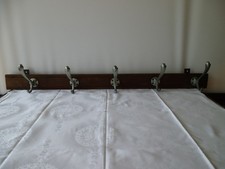 Vintage Hakenleiste Holz/Chrom