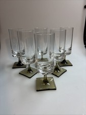 2507032 Rosenthal Glas "Berlin" Georg Jensen 6 x Weißweinglas Weinglas Rauchglas