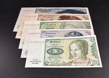 5 Banknoten 5, 10, 20, 50 und