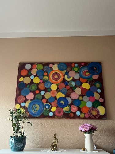 Gemälde öl auf leinwand bunt - gemälde,