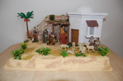 Orientalische weihnachtskrippe - orientalische,