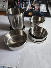 2 Stk. Faltbecher Edelstahl