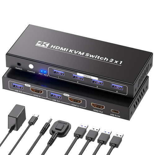 Hdmi kvm switch 1 - hdmi, 2