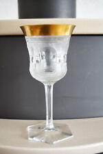 alter Kristall Kelch Geschliffen mit Goldrand Höhe : 19 cm , um 1919