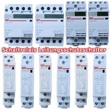 Schaltrelais Wechsler AC 25A 63A Installationsrelais Hutschiene 1NO+1NC 2NO 4NO