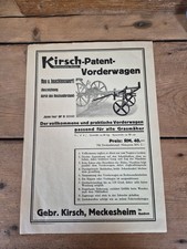 Orig. Schlepper Prospekt Kirsch Vorderwagen Grasmäher Traktor Lanz Deering IHC 