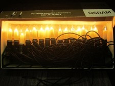 OSRAM alte Lichterkette 16 Weihnachtskerzen Tannenbaum Kerzen elfenbein f. Außen