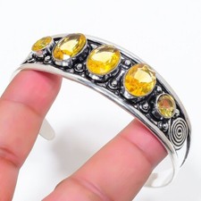 Gelber Citrin Edelstein 925