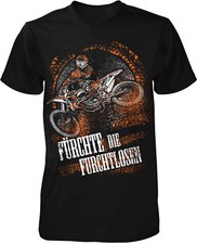 fürchte die Furchtlosen T-Shirt Herren Motocross Enduro Bike Team Motorrad Sport