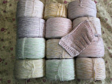 1850g  Bobbel  mit Glanzviskose und miniminiGlitzer pastell Variation