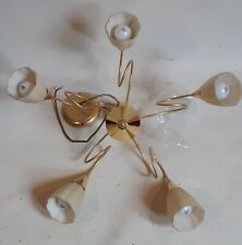 Gold großer beige 5-flammiger