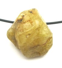 Rohstein gebohrt Goldberyll 15