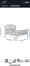 IKEA wintyge Bett 140x200 Cm, Weißes Metall