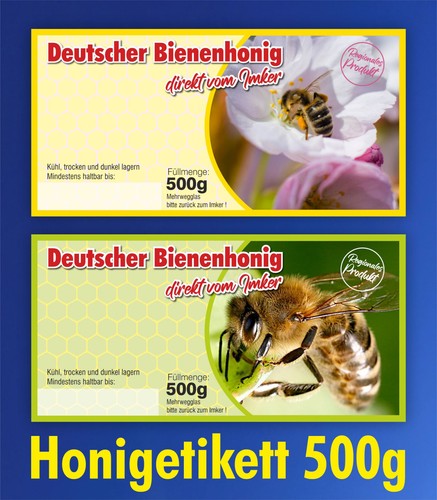 Honig etiketten 500g 120 - honig-etiketten, ,