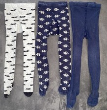 3er Set Strumpfhosen von Ewers, Name It und H&M - Größe 86-98 - Blau Grau