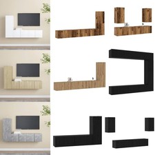 2/3/4/5 Stk.TV Schrank Set Wohnwand Schrankwand Hängeschrank Wandschrank Set