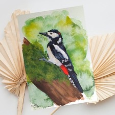 Buntspecht Original Aquarell