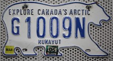 Nunavut Kanada Auto Nummernschild Canada Government G License Plate Kennzeichen