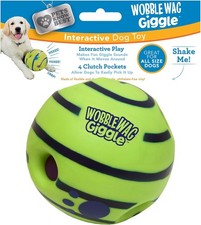 Wobble Wag Giggle Allstar Innovations Ball, Hundespielzeug, wie auf Medium gesehen, grün 