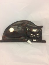 Design Keramik liegende Katze