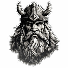 Autoaufkleber Sticker Wikinger Aufkleber 9X9 cm