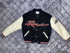 Review collegejacke , XL Und schwarz mit Leder ärmel In Beige