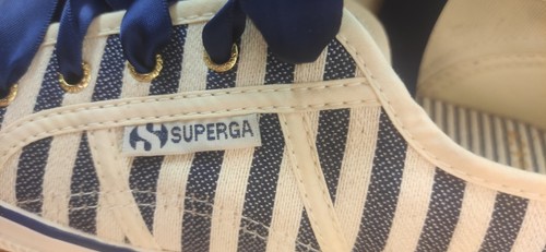 Superga 2750 blau - mit, weissen