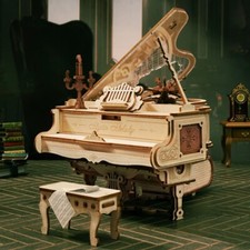 ROKR 3D-Holzpuzzle Magisches Klavier mit Spieluhr-Modellbausatz Kindergeschenk