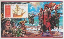 Dschibuti Block124A (kompl.Ausg.) postfrisch 1986 Historische Schiffe von Kolumb