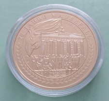 Medaille Damals in der DDR 20 Jahre Mauerfall Kupfer vergoldet