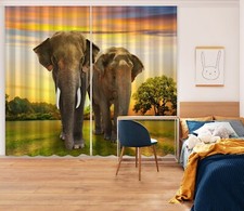 3D Zwei Elefanten ZHUC476 Tier