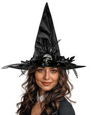 Schwarzer Hexenhut mit