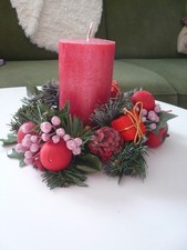Kerzenkranz Kerzenring für Stumpenkerzen Tischdeko Türkranz Weihnachten Advent