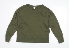 Basic grüner Baumwollpullover
