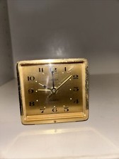 Swiza Reisewecker Wecker Tisch Uhr Quarz Messing Vintage