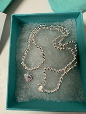 Return To Tiffany & Co. Sterling Silver 925 Kugel Halskette Herzanhänger Neu #4