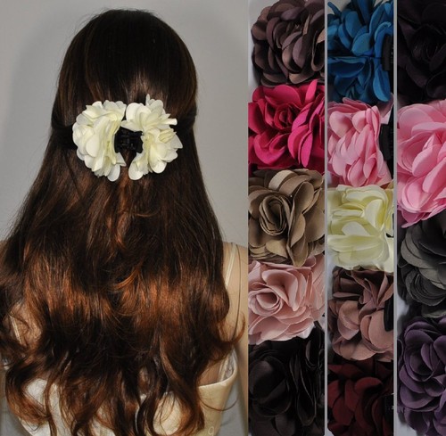 Haarklammer blume satin - haarklammer,