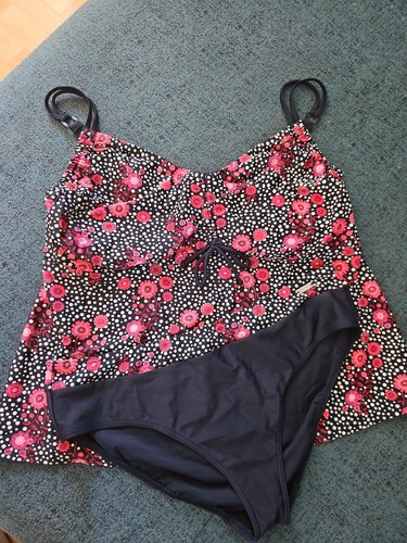 Tankini dunkelblau pink - tankini,, dunkelblau,