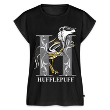 Harry Potter Hufflepuff Gold monochrom Frauen Premium Bio Top