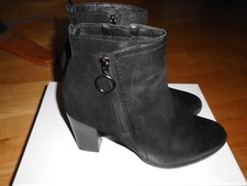 leder/rauleder Stiefeletten 38 5Th Avenue Deichmann schwarz dekorativer Reißvers