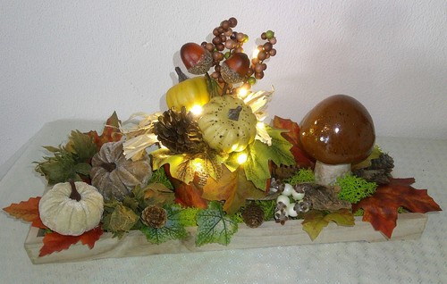 Herbstgesteck led - herbstgesteck, 🌿