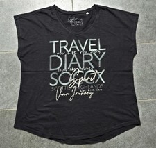 Damen-Shirt / Gr. 44-46 XXL/Schwarz-Grün- Glitzer/Camp David-Soxxc / Neu