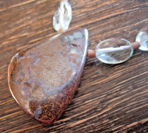 Boulder opal collier - opal,