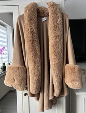 Beiger cape poncho mit - beiger,