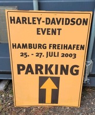 Harley Davidson Schild Hamburg Freihafen 100 Jahre Geburtstag 2003