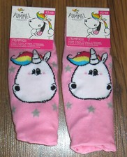 2-er Pack Baby Pummel Einhorn Strumpfhose Gr. 62-68, 74-80 Rosa Mädchen 