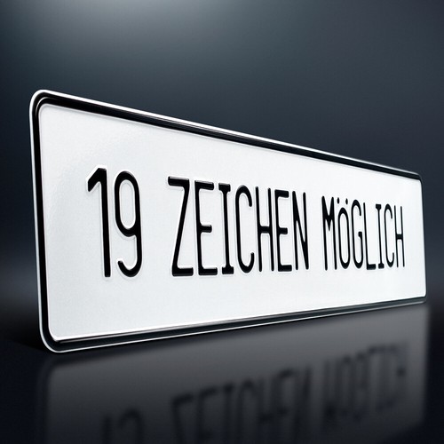 Schild geprägt mit langem