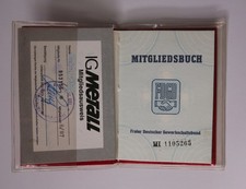 DDR FDGB Mitgliedsbuch