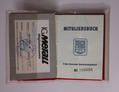 Ddr fdgb mitgliedsbuch - ddr,