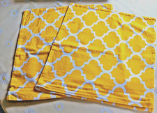 2 Stück Kissenhülle 40 x 40 cm gelb weiß 100% Baumwolle mit Reißverschluss = TOP